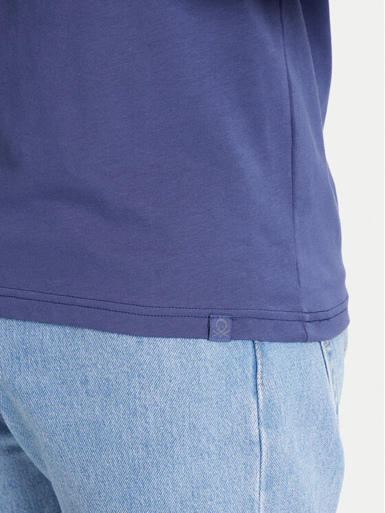 United Colors Of Benetton United Colors Of Benetton Majica 3U53J1F15 Modra Regular Fit