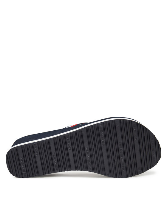 Tommy Hilfiger Japanke Tommy Hilfiger Th Corporate Wedge Beach Sandal FW0FW08520 Tamnoplava