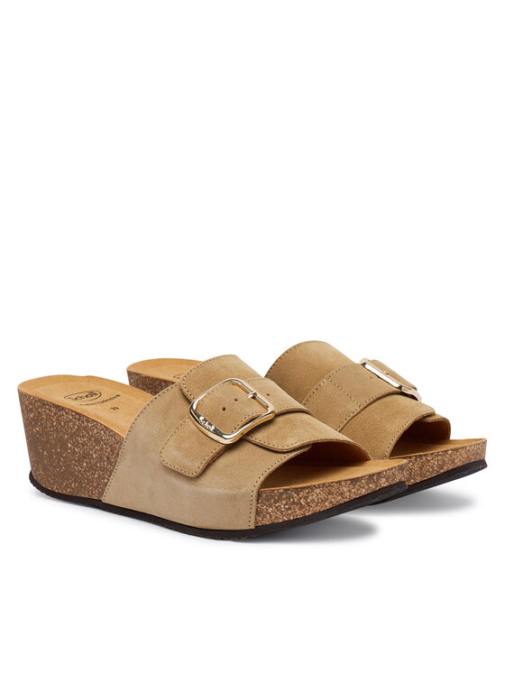 Scholl Шльопанці Scholl Tropica Buckle Med. MF00880 Бежевий