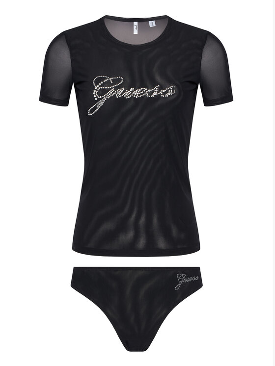 Guess Guess Conjunto de lencería O5BG00 K1740 Negro Regular Fit