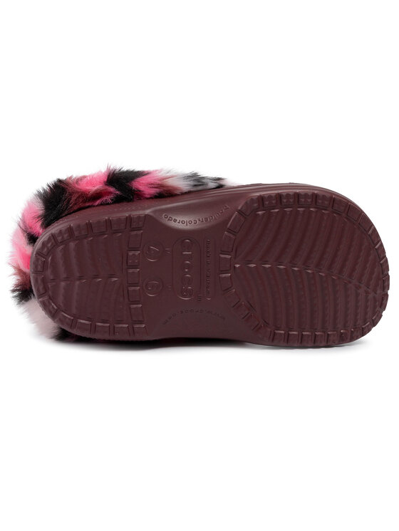 Crocs Copati Crocs Classic Mammoth So Luxe Clog 205841 Bordo rdeča