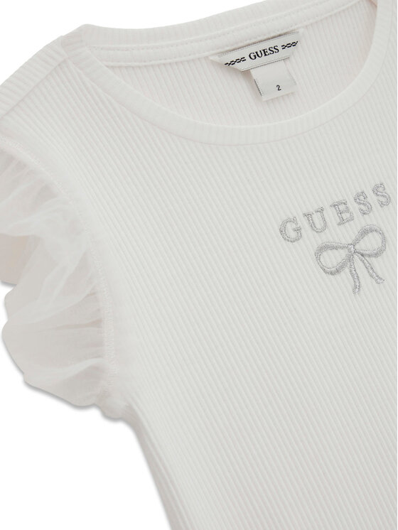 Guess Guess Camiseta K6RI12 KCU20 Blanco Regular Fit