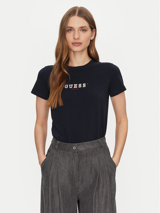 Guess Jeans Guess Jeans Футболка W5RI54 J1314 Cиній Regular Fit