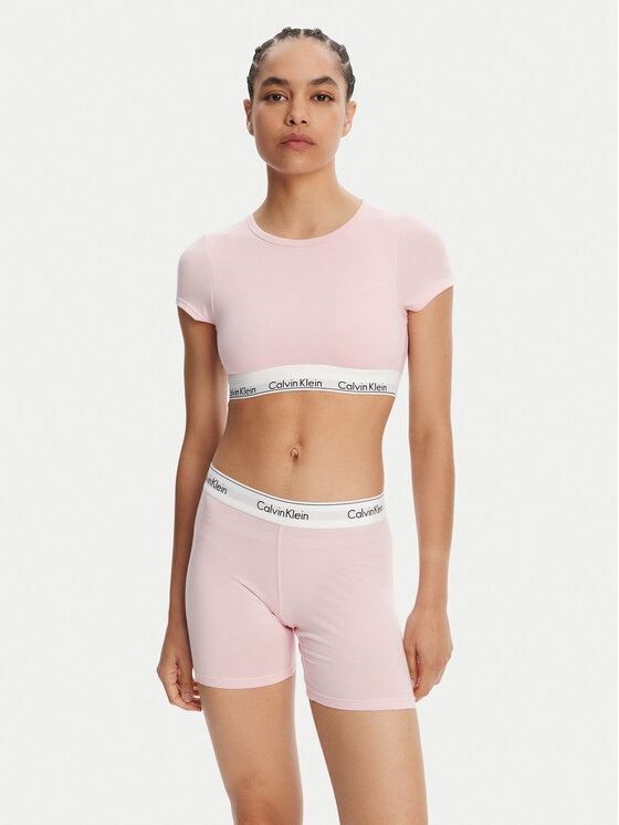 Calvin Klein Underwear Calvin Klein Underwear Marškinėliai LV00QF7213 Rožinė Slim Fit