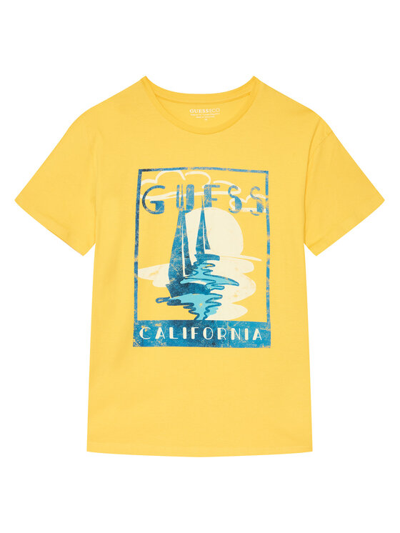Guess Guess Футболка L6GI10 K8HM4 Жовтий Regular Fit