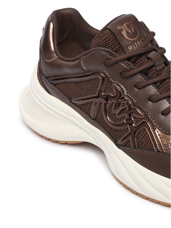 PINKO Sneakers PINKO Ariel 33 SS0135P020 Maro închis