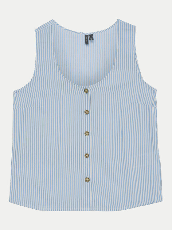 Vero Moda Vero Moda Топ Bumpy 10325830 Блакитний Standard Fit