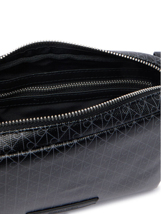Calvin Klein Geantă pentru cosmetice Calvin Klein Emblem Aop Coated Pouch W/ Handl LV04D1240G Negru