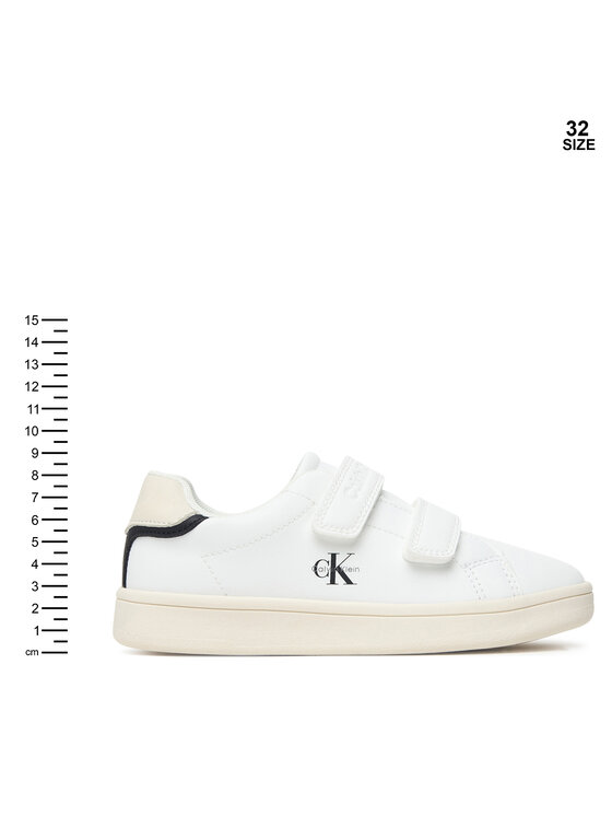 Calvin Klein Snīkeri Calvin Klein Low Cut Velcro Sneaker V1X9-83440-1355 S Balts