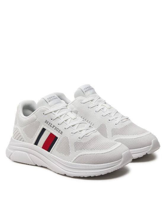 Tommy Hilfiger Tenisice Tommy Hilfiger Modern Runner Knit Evo Ess FM0FM05245 Bijela