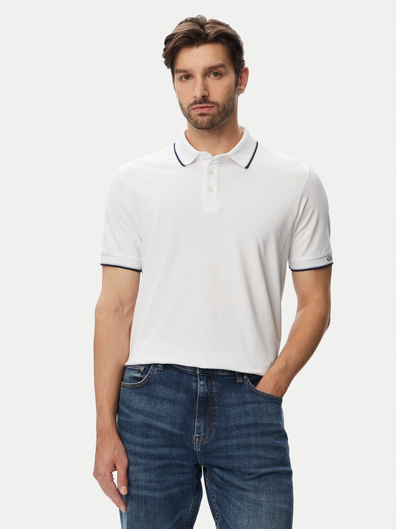 Guess Guess Поло M6YP28 K4475 Білий Slim Fit