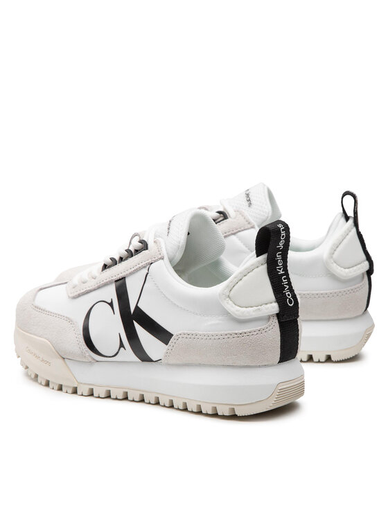 Calvin Klein Jeans Sneakersy Calvin Klein Jeans New Retro Runner Laceup Low YW0YW00683 Biela