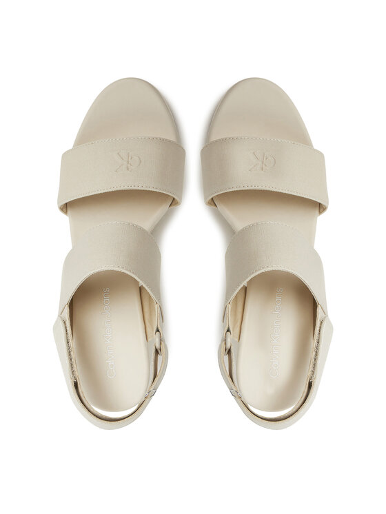 Calvin Klein Jeans Sandali Calvin Klein Jeans Wedge Sandal Webbing In YW0YW01790 Siva