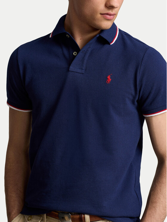 Polo Ralph Lauren Polo Ralph Lauren Поло Classics 710842621003 Cиній Slim Fit