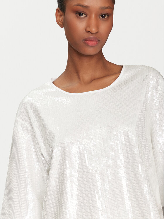 Marella Marella Футболка Gardone 2513971024 Écru Boxy Fit