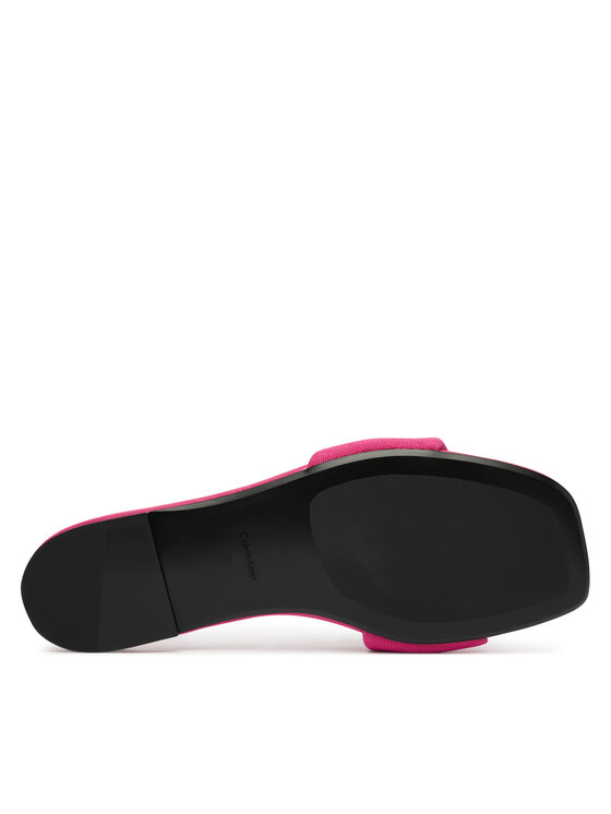 Calvin Klein Ciabatte Calvin Klein Square Flat Sndl Canvas Hw HW0HW03129 Rosa