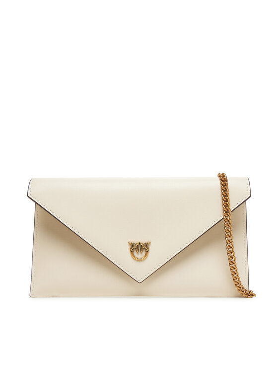 PINKO Kabelka PINKO Flat Purse Mini AI 25-26 PCPL 105347 A0F1 Écru