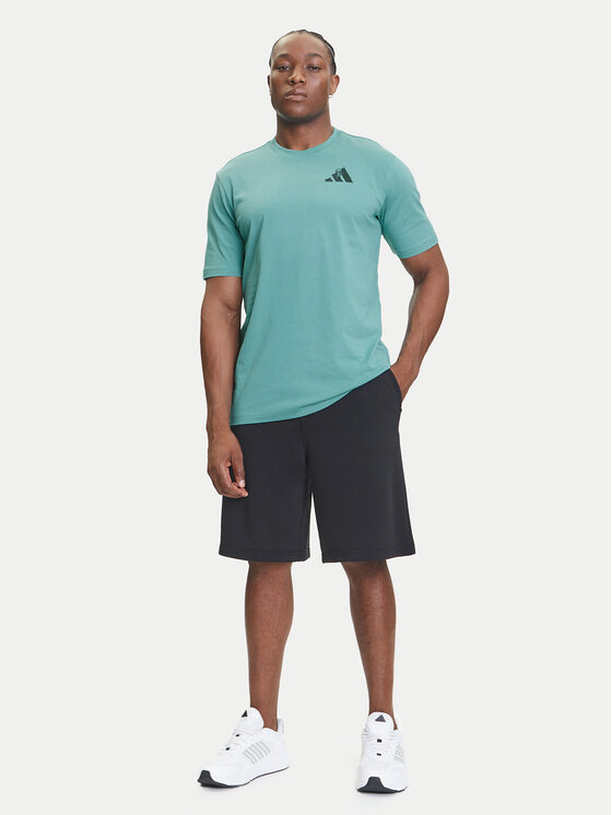 adidas adidas Футболка Yay Sports Verbiage Graphic JY1830 Бірюзовий Regular Fit