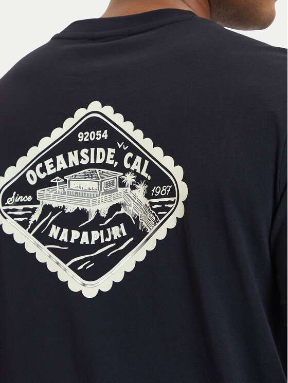 Napapijri Napapijri Camiseta S-Flint NP0A4FZZ Negro Regular Fit