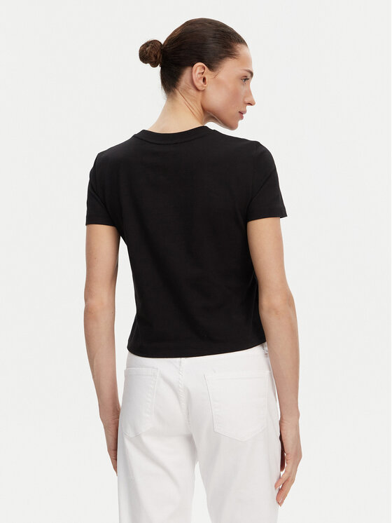 Calvin Klein Jeans Calvin Klein Jeans Majica Placed Institutional J20J225524 Črna Slim Fit