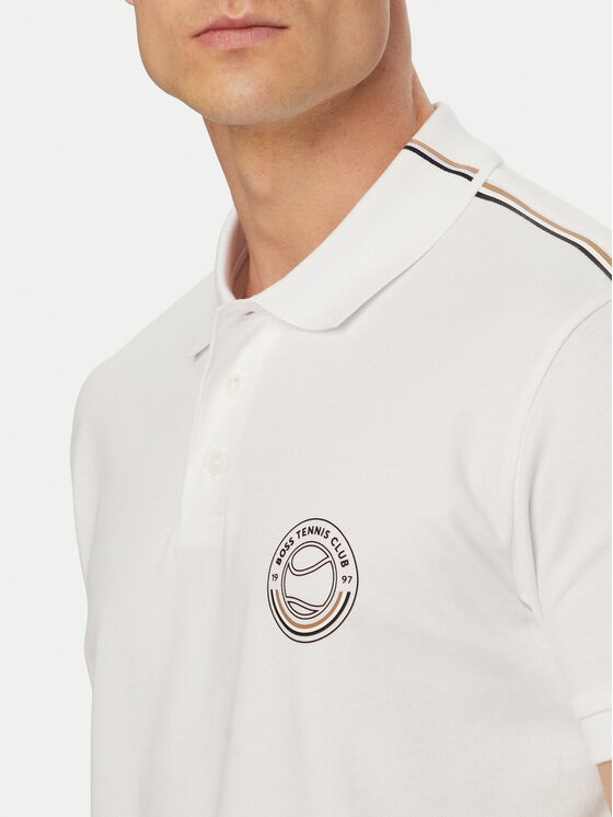 BOSS BOSS Polo Open 50560261 Blanco Regular Fit