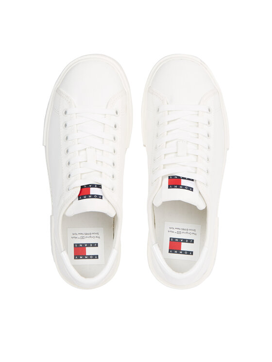 Tommy Jeans Sneakersy Tommy Jeans Tjw Foxing Flatform Sneaker EN0EN02480 Bílá