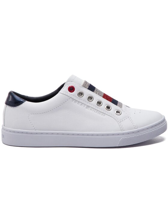 Tommy Hilfiger Sneakers Tommy Hilfiger Tommy Elastic Essential Sneaker FW0FW03707 Alb