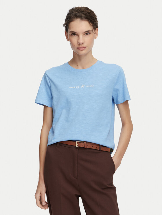 Beverly Hills Polo Club Beverly Hills Polo Club Camiseta P-SS26W-TS6510 Azul claro Regular Fit