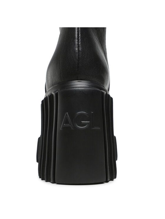 AGL Kozačky AGL D263529PGKK0011013 Černá