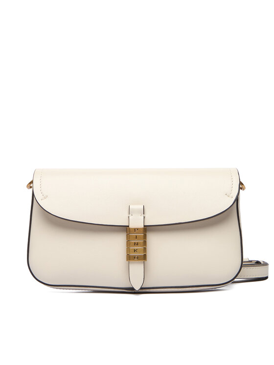 PINKO Torbica PINKO Saddle Flat AI 25-26 PCPL 105349 A1ZX Écru