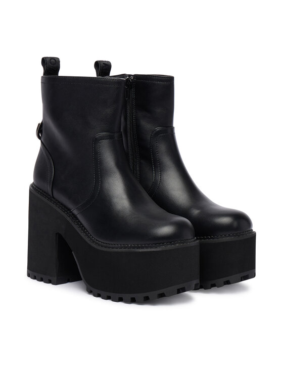 Buffalo Členková obuv Buffalo Killah Zip Boot Mid 1622374 Čierna