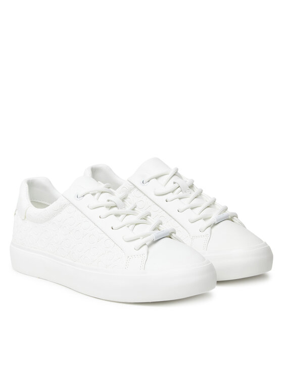 Calvin Klein Sneakersy Calvin Klein Vulc Lace Up Mono Pu HW0HW02573 Biela