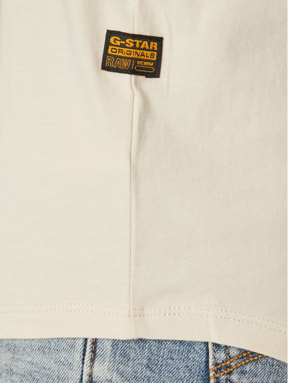 G-Star Raw G-Star Raw Camiseta Lash D16396-B353 Crema Regular Fit