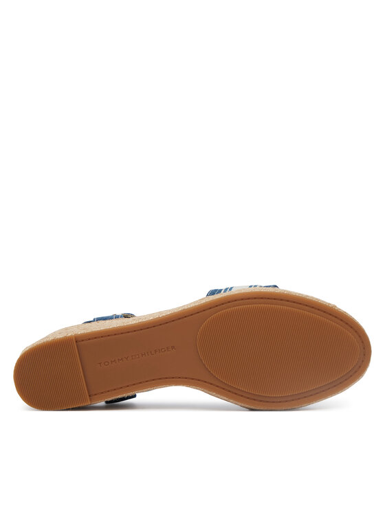 Tommy Hilfiger Espadrile Tommy Hilfiger Mid Wedge Espad Webbing FW0FW09230 Albastru