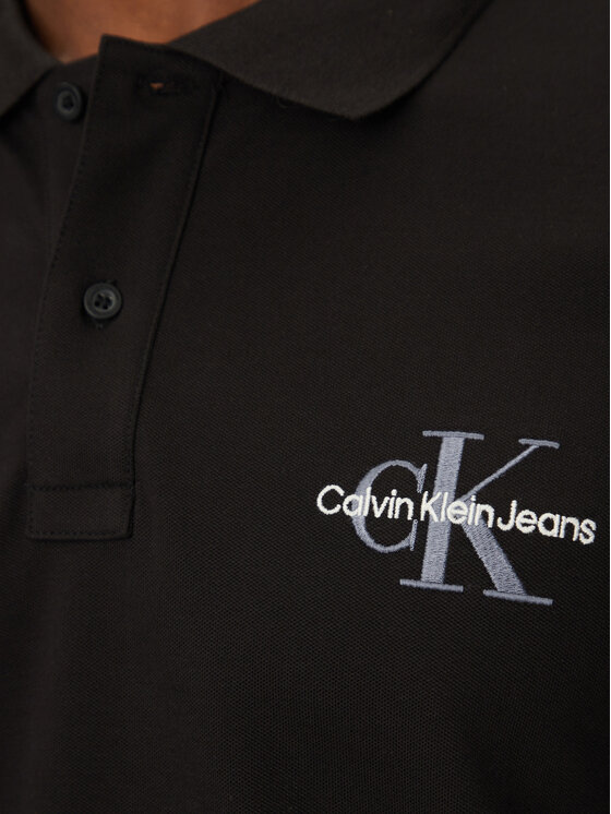Calvin Klein Jeans Calvin Klein Jeans Polo marškinėliai Monologo J30J325664 Juoda Regular Fit