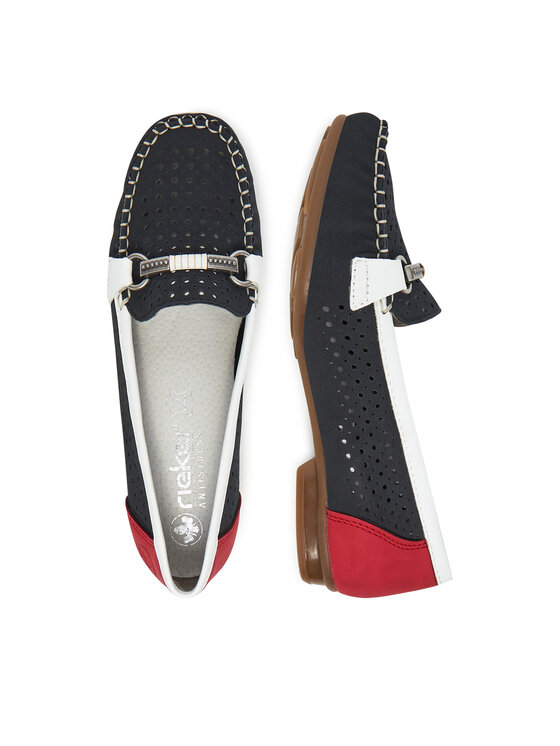 Rieker Mocasini Rieker 40065-14 Bleumarin
