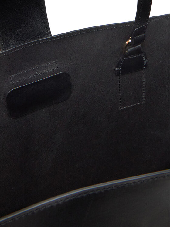 Tommy Hilfiger Kabelka Tommy Hilfiger Heritage Leather Tote AW0AW17209 Čierna