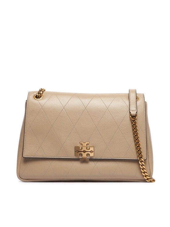 Tory Burch Сумка Tory Burch Charlie Quilted Shoulder Bag 185828 Кремовий