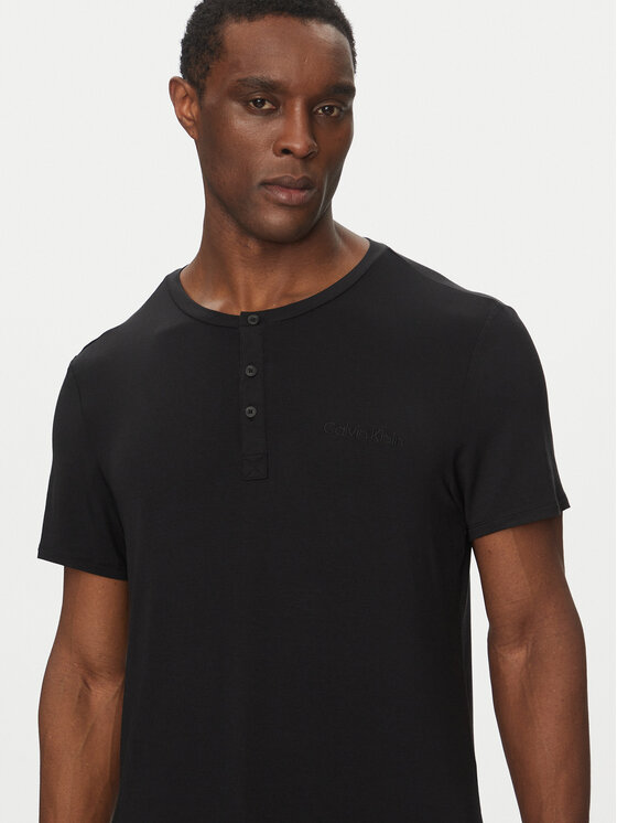 Calvin Klein Underwear Calvin Klein Underwear T-shirt Henley LV00NM2803 Nero Regular Fit