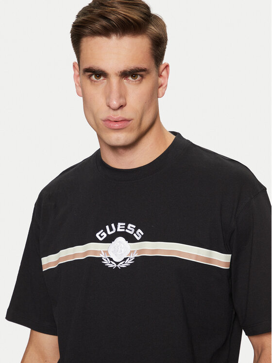 Guess Guess Футболка Z5RI02 I3Z14 Чорний Regular Fit