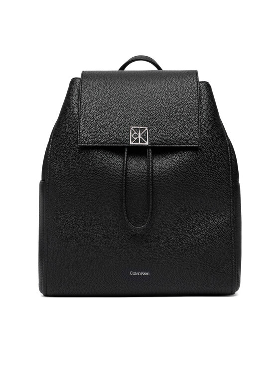 Calvin Klein Hátizsák Calvin Klein Emblem Hw Pebble Backpack LV04F3553G Fekete