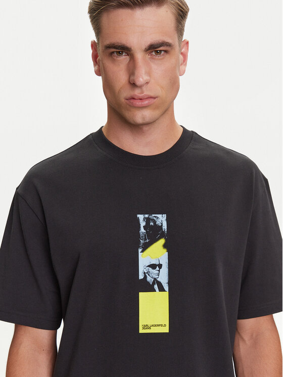 Karl Lagerfeld Jeans Karl Lagerfeld Jeans Camiseta A3M17036 Negro Relaxed Fit