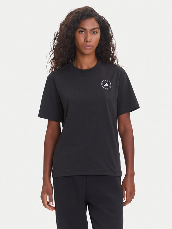 adidas by Stella McCartney adidas by Stella McCartney Футболка True Casuals HR9170 Чорний Regular Fit