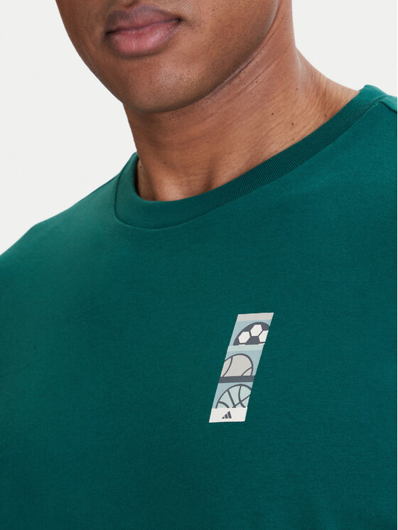 adidas adidas Camiseta Memories Of Sport Poster Graphic KB2507 Verde Regular Fit