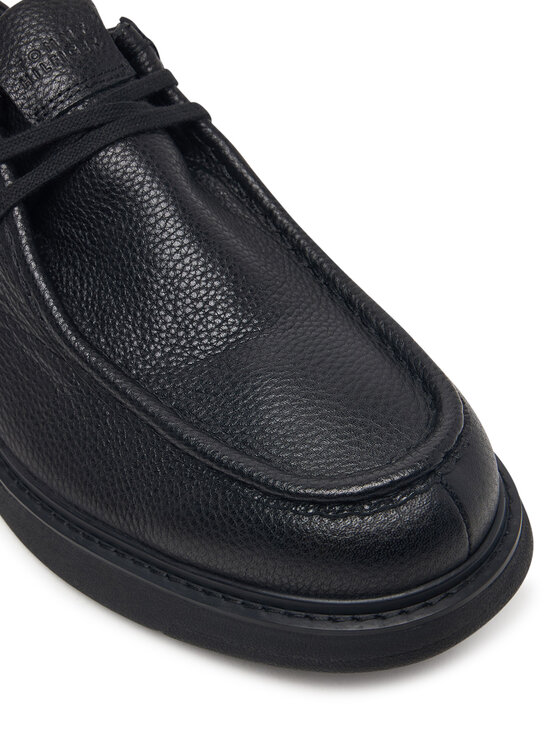 Tommy Hilfiger Pantofi Tommy Hilfiger Comfort Leather Moc Toe Shoe FM0FM06072 Negru