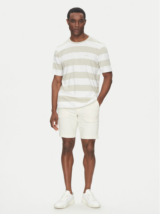 BOSS BOSS Póló TalesStripe 50499334 Bézs Relaxed Fit