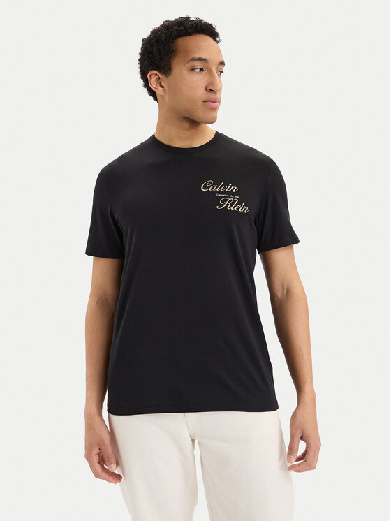 Calvin Klein Jeans Calvin Klein Jeans Camiseta SS 30s EU LV04RG804G Negro Regular Fit