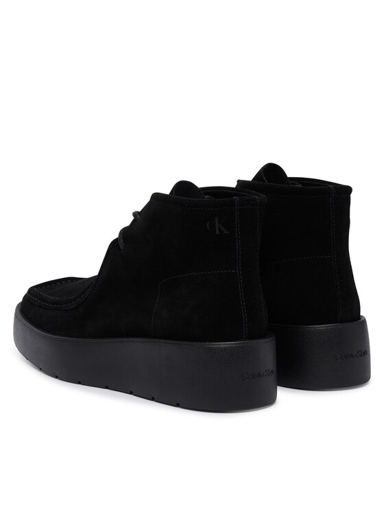 Calvin Klein Polacchine Calvin Klein Flatf Lace Up Apr Cut Boot HW0HW03273 Nero