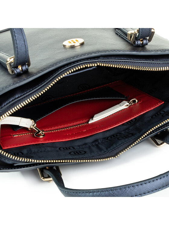 Tommy Hilfiger Kabelka Tommy Hilfiger Honey Med Workbag Cb AW0AW07411 Tmavomodrá
