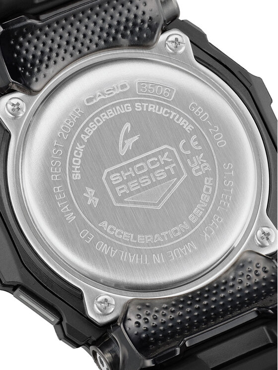 G-Shock Часовник G-Shock G-Squad GBD-200-1A1ER Черен